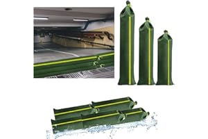 Estresen 4 sacchi di sabbia con striscia riflettente per protezione contro le inondazioni 90x20cm Barriera antinondazione in tela per casa negozio garage giardino