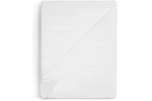 AMAZINGGIRL Bettlaken ohne Gummizug kochfeste Baumwolle 160 x 220 cm - weißes Betttuch ohne Gummi Baumwollstoff Laken zum zudecken Hotel 125 g/m²