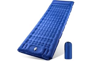 Jokisa Samopompująca się karimata kempingowa, 12 cm, pogrubiony materac dmuchany, samopompująca się z pompką nożną, zapobiega utracie powietrza, ultralekka, wodoszczelna