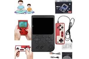 HOIDOKLY TinyTendo - Tiny Tendo 400 Games, Tinytendo Handheld Games Console, Portable Retro Video Game Console with Game Controller, GameTendo 400 in 1 Game Console, Support 2 Players Play on TV (Black)