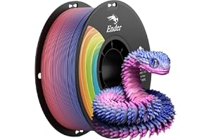 Creality Regnbåge PLA filament 1,75 mm, 1 kg spole PLA+ High Speed färggradient 3D-tryck, ± 0,02 mm dimension, optimerad för