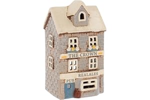 Shudehill Giftware Village Pottery Pub Tealight Collection - Crown, Red Lion & Royal Oak Pubs (Crown Pub)