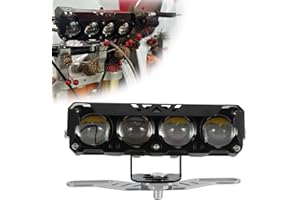 BIUGERCN Motorcycle LED Spotlights White/Yellow Lamp Headlight 60W 2500Lm Driving Light Kit 22mm Handlebar Universal for CRF XR EXC XC TE FE KLX PW 50cc 80cc 110cc 125cc 150cc 250cc