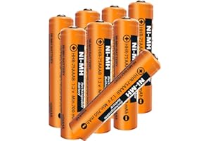 JAPUSOON NI-MH Batteria AAA per Panasonic BT Gigaset 1,2 V 700 mAh AAA ricaricabile per telefoni cordless 8 pezzi