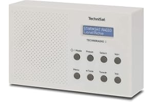 TechniSat TechniRadio 3 Dab - Radio (Dab+, FM, portátil, Radio Despertador, diseño de Bloques), Color Blanco
