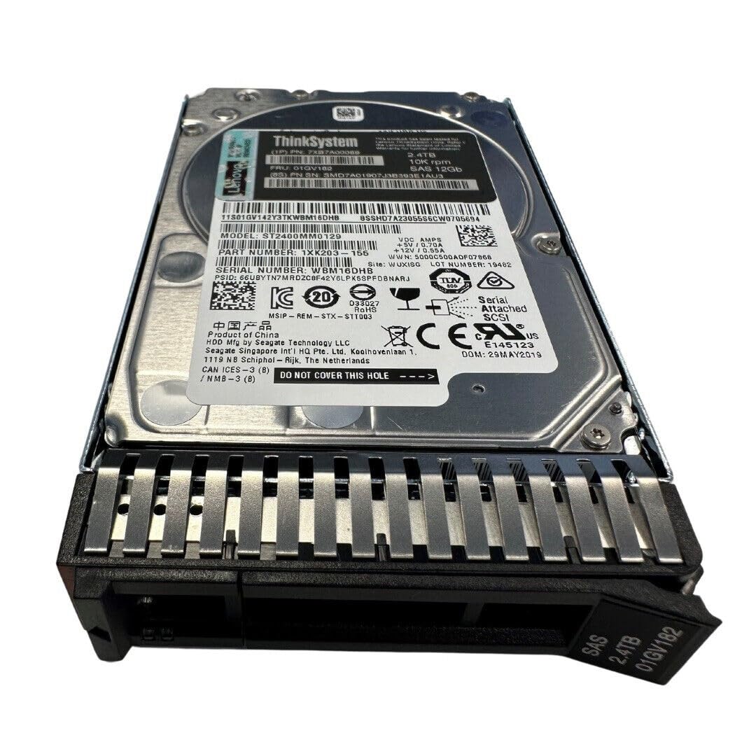 Lenovo Think System 2.5" 2.4TB 10k SAS 12Gb Hot Swap 512E HDD 7XB7A00069 Hard Drive
