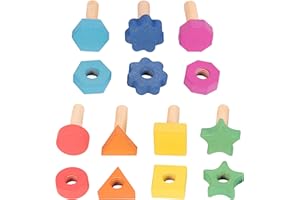 TickiT 74001 Rainbow Wooden Nuts & Bolts Pack of 7
