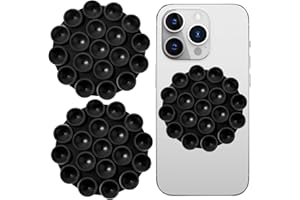 GEEHUA 2-in-1 Silikon Saugnapf Halterung für Handy-Modelle - Glas oder Spiegel (Schwarz)