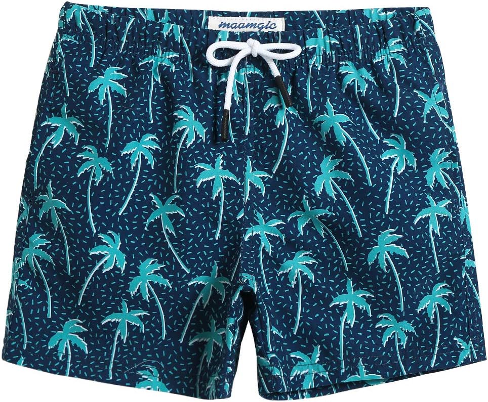 MaaMgic Bañador Niño Ropa de Baño para Niño Secado rápido Interior de Malla Short de Natación Estampado