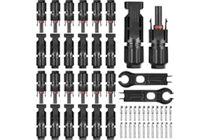 Selizo 12 Paar Solar Stecker Set, IP67 Solarpanel Solarstecker PV Stecker 6mm2 Männlich/Weiblich Solarpanel Kabelstecker, Solar Verbinder, Solar Panel Kabel Anschlüsse Stecker
