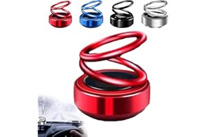 WLWWCX Chauffage moléculaire cinétique portable MIQIKO, mini réchauffeur cinétique portatif, 360° chauffage solaire à double anneau rotatif automatique, chauffage moléculaire cinétique (rouge)