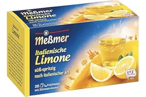 Meßmer Ländertee I Italienische Limone Tee I 20 Teebeutel I Glutenfrei I Laktosefrei I Vegan