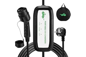 FNRIDS Ladekabel Elektroauto Typ 2 Schuko, 6M EV Ladegerät Typ 2 Ladekabel tragbar,16A Elektroauto-Ladegeräte mit LED-Kontrollleuchte,Ladekabel Typ 2 Schuko,IEC 62196-2 mit Tragetasche