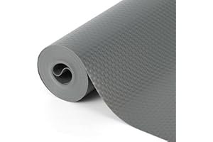 HAUSPROFI Antybakteryjna mata do lodówki, 30 x 300 cm, materiał premium EVA, antypoślizgowa i z możliwością przycięcia, wkładka do szuflady, wkładka do lodówki, wkładka do szafy, przezroczysta, szara