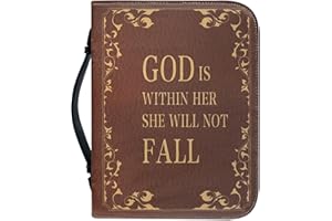 Dajingkj Bible Cover with Zip Large Leather Personalised Bible Bag Women's Bag Bible Book Church Handbag Bags
