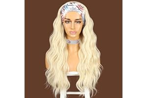 ‎SAPPHIREWIGS Sapphirewigs Stirnband-Perücke 613, gewellt, Blond, synthetische lange Perücke für Damen mit lockerem Volumen, klebefrei, natürliches Aussehen, 150 % Dichte, 66 cm