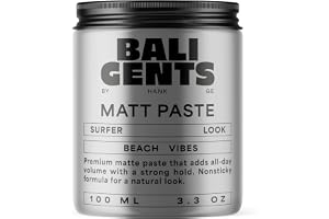 BALI GENTS Matt pasta – hårstylingpasta för män med starkt grepp och matt finish – stylingkräm med kokos- och candelillavax – 100 ml