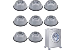 SAMSYOKI 8 Stück Waschmaschine Fußpolster,Universal Schwingungsdämpfer Anti Vibration Waschmaschine Füße Pad Gummi Antivibrationsmatte für Waschmaschine/Trockner/Möbel