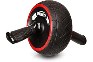 Iron Gym IRG013 Speed Abs Complete Ab Workout System, Abdominal Roller Wheel, 9.4 x 3.6 x 7.9, Black/Red