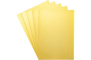 CRAFTER'S COMPANION Centura Metallic Single Colour 10 Sheet Pack-Pale Gold, Cardstock, 34.4 x 22.5 x 0.5 cm