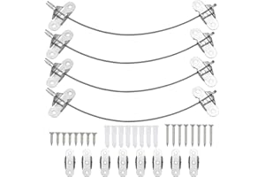 Pinsheng Correas para muebles antivuelco (6 paquetes), Kit de Correas de Anclaje de Pared para Muebles de Metal, Resistentes a Terremotos para Protección de Bebés/Mascotas