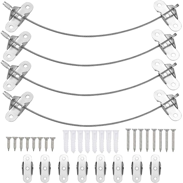 Lot De 6 Sangles Anti-Basculement HONZUEN - Métal - Pour Meubles, Armoires - Sécurité Enfant
