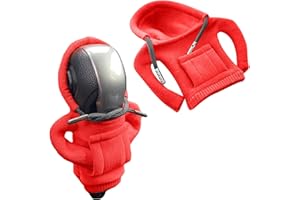 YEJAHY Cuffia con pomello del cambio, copertura del pomello del cambio, con cappuccio, decorazione della leva del cambio, per auto (rosso)