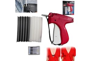 ENDXEDIO Consulbe pour machine à coudre, fixation rapide de vêtements, pistolet à micro-points, mini pistolet à ourlet pour vêtements, outil de marquage de point pour vêtements (rouge)