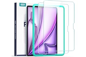 ESR 2 Pack Screen Protector for iPad Air 13 Inch M3/M2 (2025/2024), 9H Ultra-Hard Tempered Glass Film Guard with Alignment Frame, Anti-Scratch, HD Clarity, Bubble Free, Apple Pencil Compatible