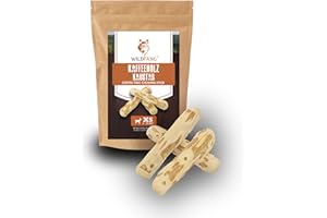 Wildfang® | radice da masticare in legno di caffè per cani I Bastoncini da masticare in legno per cani - cura dentale - XS (3 pezzi)