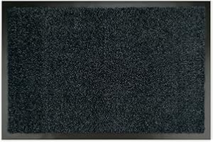 WohnDirect Zerbino Ingresso casa Nero 50x70 cm - Interno e Esterno, corridoio, tappeti Arredamento casa Moderno, Antiscivolo e Lavaggio, Tappeto Ingresso casa