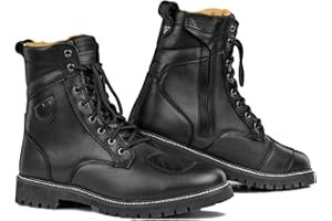 SHIMA Thomson Lady, Scarpe Moto Donna | Rinforzate Stivali Moto Donna in Pelle, Supporto alla Caviglia, Suola Antiscivolo, Impugnatura del Cambio