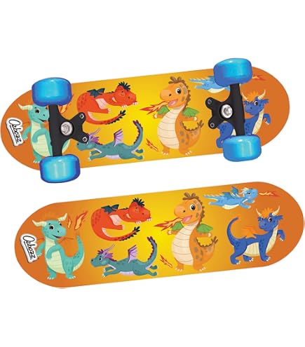 Mini Monopatín De Madera Joy Toy Dragons – 43x12x8 Cm, Para Interior Y Exterior, Máx. 20 Kg
