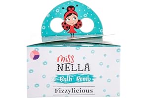 Miss Nella FIZZYLICIOUS, 3 Bath Fizzers pack for kids- Hypoallergenic & Fragrance Free, Safe & Fun. 3 colourful bath bombs- Pink A Boo- Pink, Little Poppet- Purple, Bubble Gum- Lilac.