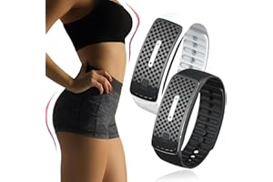 GLSAYZU Josfit Bracelet à Ultrasons, Bracelet Josfit, Bracelet a Ultrason, Bracelet En Titane Lympunclog, Bracelet Réglable Pour Hommes Et Femmes (Noir+Blanc)