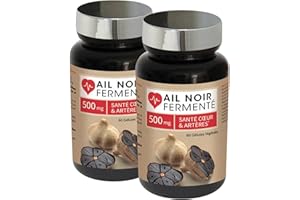 NUTRI EXPERT - Ail noir fermenté - Contribue à un taux de cholestérol normal - Protège du stress oxydatif - Favorise la circulation sanguine - Sans gluten ni allergène - 2 piluliers de 60 gélules