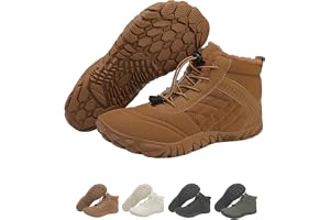 Generisk vinter barefoot skor män kvinnor, vattentät halkfri bred tå box skor promenadskor snö stövlar vandring stövlar