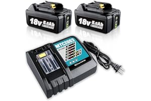 ZEERISA 5.5Ah 18V BL1860B Lithium Battery and DC18RC Charger Replacement Compatible with MAKITA 18V BL1830 BL1830B BL1860 BL1860B BL1850 BL1850B BL1840 BL1840B BL1815 BL1825 Cordless Power Tools