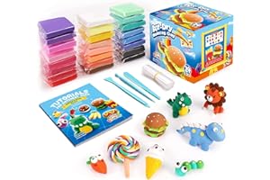 SAGO BROTHERS Air Dry Clay, 24 Colors Modelling Clay with 3 Tools & Project Booklet, Ultra Soft Light, DIY Creative Gifts, Arts and Crafts Kits for Kids Boys Girls Toys