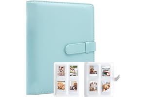 AMIMY Álbum de Fotos con 256 Bolsillos para Fujifilm Instax Mini LiPlay 11 12 9 8+ 8 7S Cámara instantánea, Portafotocartas para Impresora de cámara instantánea Polaroid (Azul Zafiro)