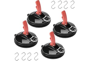 FairyPeach Ventosas Camper, Ventosas para Coche, Ganchos Multifuncionales Camping, Ventosas para Cristal, Ventosas con Gancho, Ventosas Fuertes Amarran, Ganchos de Sujeción Camping