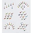 Kausi Jewellers (Pack of 10) Medium + Small Stone Fancy bindies for Women,Girls for Wedding, Parties, Wedding dulhan Bindi Designs (Pack of 10)