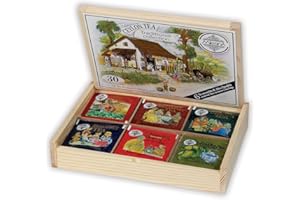 MLESNA Tè Traditional Collection Ceylon Tea in Confezione Regalo Cofanetto Legno da 30 Filtri - Assortimento di 6 varietà per intenditori e amanti del Tè