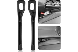 Syvory 2 Stück Aufbewahrungsbox für Autositzlücken,Autositz Spaltfüller, Autositz Organizer Car Seat Gap Filler für PKW, SUV, LKW (Schwarz)