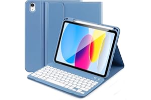Zabatoco Teclado para iPad 11 Generación (A16) 2025 & iPad 10 Generación 2022, Funda con Teclado Español Bluetooth Compatible con Modelos A2696/ A2757/ A3354/ A3355 (iPencil no Incluido)