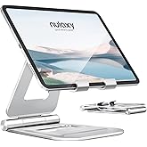 NULAXY Dual Foldable Tablet Stand, Fully Adjustable Desktop iPad Holder Accessories for Office Compatible with iPad Pro Air m