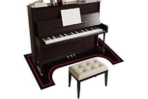 Tehocwiz Alfombra para Piano Insonorizada Antideslizantes Alfombra for Piano Vertical Alfombra Bateria Electronica Protector Alfombra para Piano y Otros Instrumentos 160 cm x 70 cm
