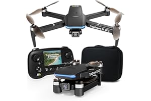 Toladrone Drone avec Camera, RC Drone avec Moteur Sans Balais, Caméra Réglable Motorisée, Écran LCD Transmission D'images Numériques Télécommande, RC Quadcopter TD31LCD Drone pour Adultes