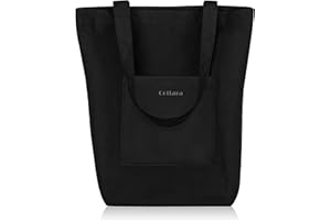 COTTARA Worek jutowy – wysokiej jakości torba materiałowa z kieszenią wewnętrzną, kieszenią przednią i szerokim dnem – torba na zakupy, składana, duża z długim uchwytem – idealna jako torba