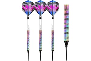 RED DRAGON Peter Wright Snakebite 1: 16g Barrel, 18g Full Weight Softip Tungsten Darts with Flights & Stems
